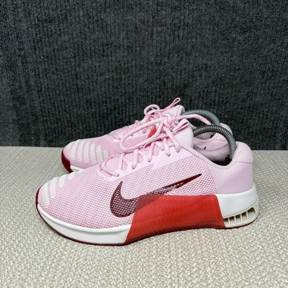 Nike Metcon 9 Pink Foam Red Athletic Training Shoes Women’s Size 9 DZ2537-601